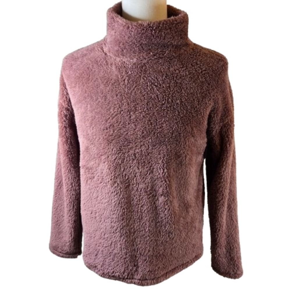 NWoT 32 Degree Heat Plush Mock Neck Top in Plum Rose Medium